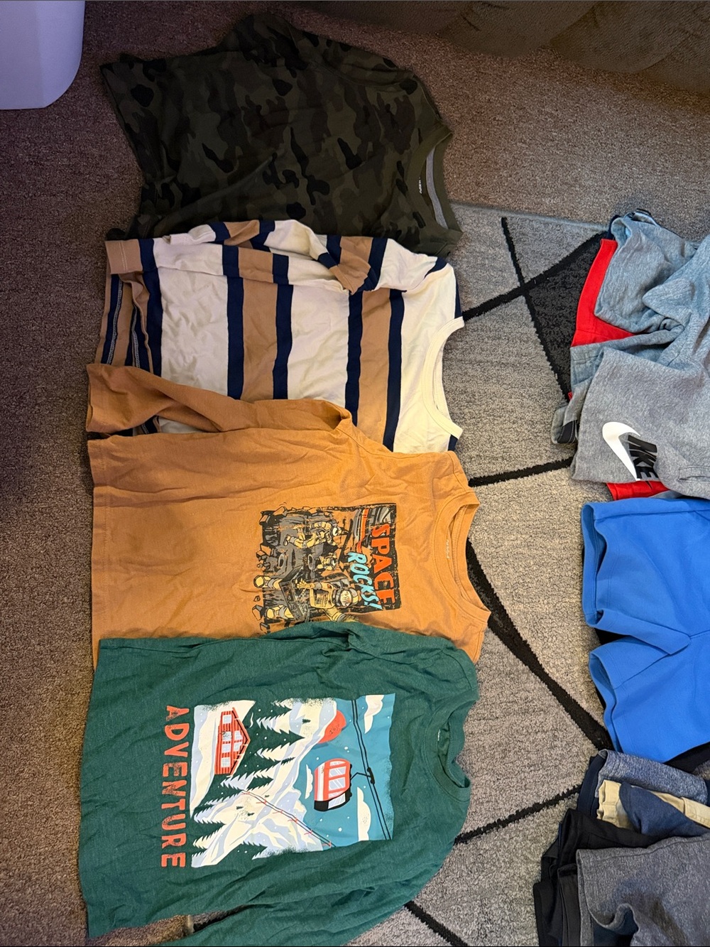 Kids Long Sleeve Green 'Adventure' Graphic Tee - Unbranded